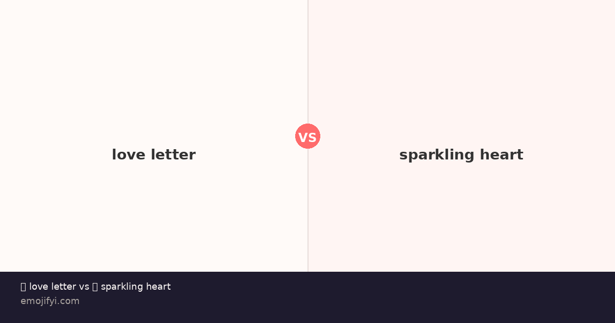 💌 love letter vs 💖 sparkling heart — EmojiFYI