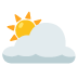 sun behind large cloud on Google