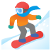 snowboarder: light skin tone on Google
