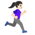 woman running facing right: light skin tone on Google