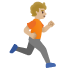 person running facing right: medium-light skin tone on Google