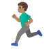 man running: medium skin tone on Google
