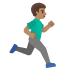 man running facing right: medium skin tone on Google