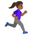 woman running facing right: medium-dark skin tone on Google