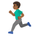 man running: medium-dark skin tone on Google