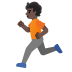 person running: dark skin tone on Google