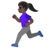 woman running: dark skin tone on Google