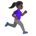 woman running facing right: dark skin tone on Google