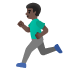 man running: dark skin tone on Google