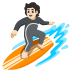 person surfing: light skin tone on Google