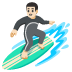 man surfing: light skin tone on Google