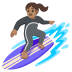 woman surfing: medium skin tone on Google