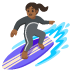 woman surfing: medium-dark skin tone on Google