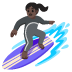 woman surfing: dark skin tone on Google