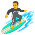 man surfing on Google