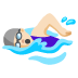 woman swimming: light skin tone on Google