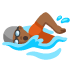 person swimming: medium-dark skin tone on Google