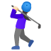 woman golfing: light skin tone on Google