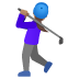 woman golfing: medium skin tone on Google