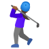 woman golfing: medium-dark skin tone on Google