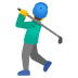 man golfing on Google