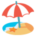 beach with umbrella on Google