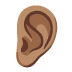 ear: medium skin tone on Google