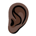 ear: dark skin tone on Google