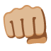 oncoming fist: medium-light skin tone on Google