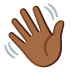 waving hand: medium-dark skin tone on Google