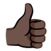 thumbs up: dark skin tone on Google