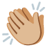 clapping hands: medium-light skin tone on Google