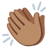 clapping hands: medium skin tone on Google