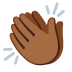 clapping hands: medium-dark skin tone on Google