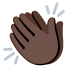 clapping hands: dark skin tone on Google