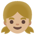 girl: medium-light skin tone on Google