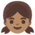 girl: medium skin tone on Google
