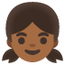girl: medium-dark skin tone on Google