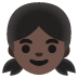 girl: dark skin tone on Google