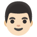 man: light skin tone on Google