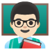 man teacher: light skin tone on Google
