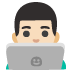 man technologist: light skin tone on Google
