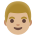 man: medium-light skin tone on Google