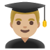man student: medium-light skin tone on Google