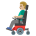 man in motorized wheelchair: medium-light skin tone on Google