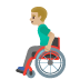 man in manual wheelchair: medium-light skin tone on Google