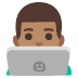 man technologist: medium skin tone on Google