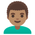 man: medium skin tone, curly hair on Google