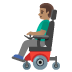 man in motorized wheelchair: medium skin tone on Google