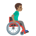 man in manual wheelchair facing right: medium skin tone on Google